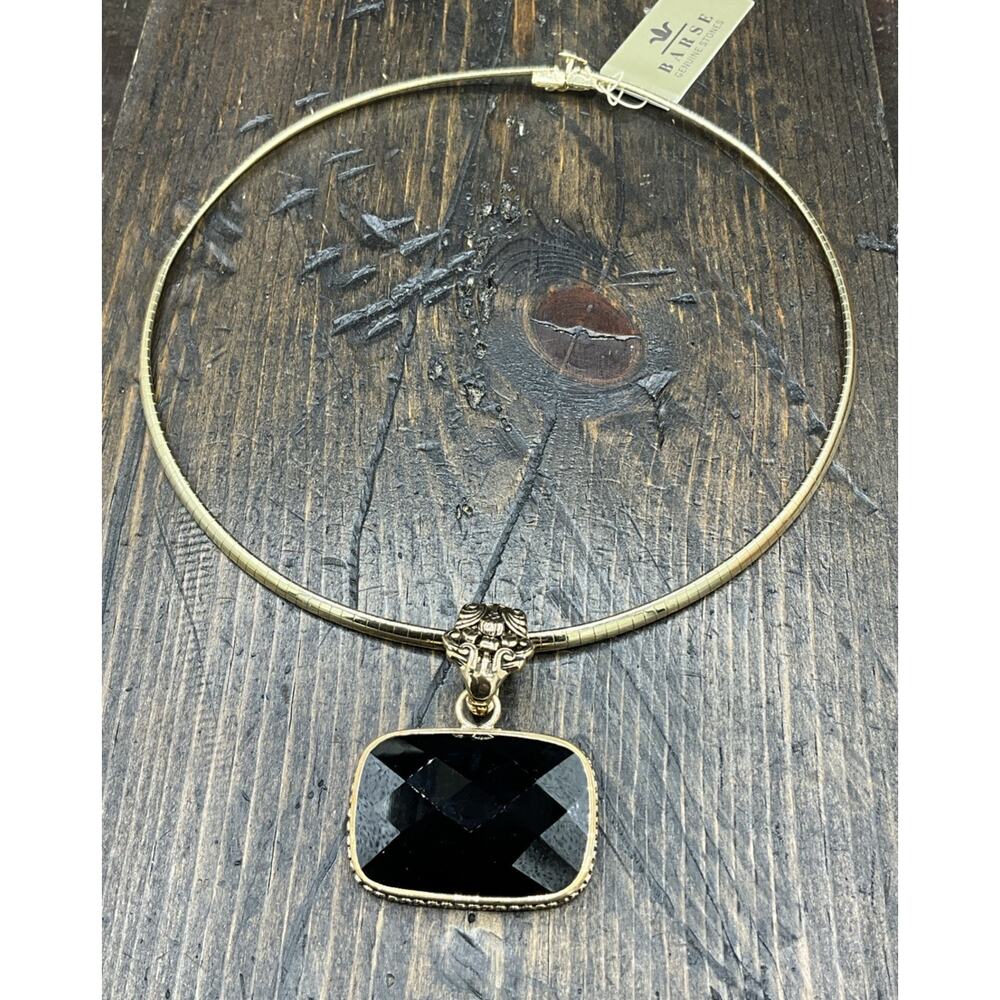 Barse Ophelia Omega Enhancer Necklace- Black Onyx- Bronze- NWT - Picture 4 of 7